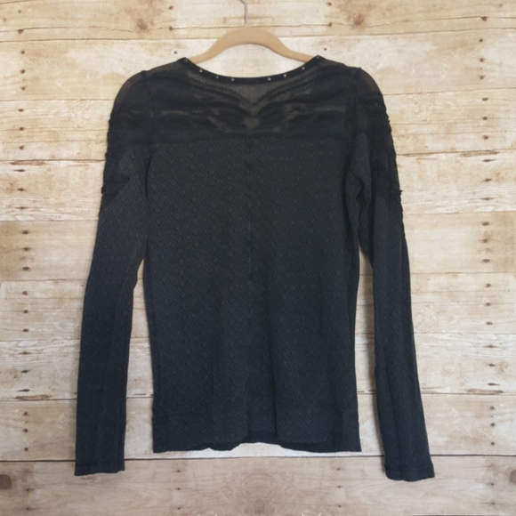 Free People black mesh sweater - Picture 4 of 6